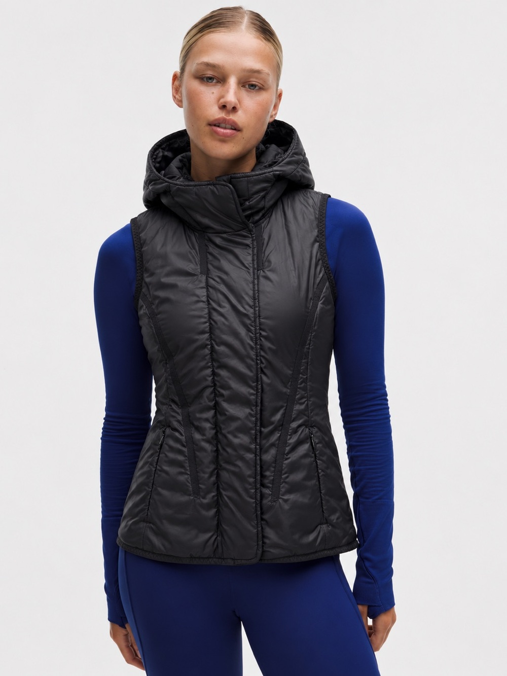 NWT Rare Lululemon Glacier Puffer Luxchange Vest Removable Hood Fleece Lined 4